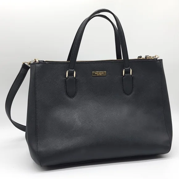 Kate Spade New York Black Leighann Laurel Way Lane Satchel Shoulder Bag Handbag - Picture 11 of 16